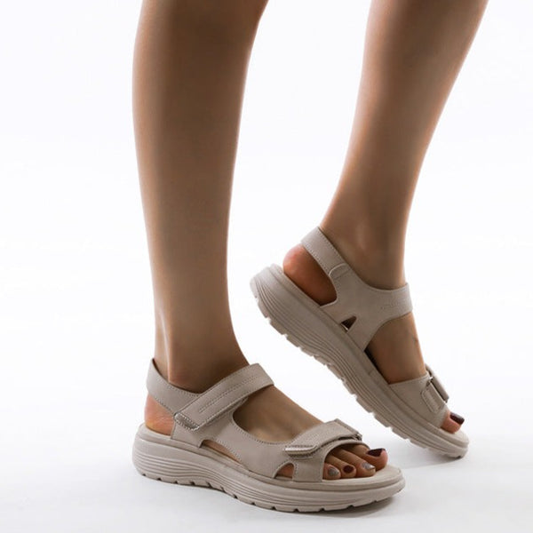Sandales à plateforme velcro Zara