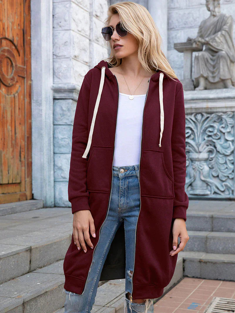 Bonnie - Longline Zip Hoodie