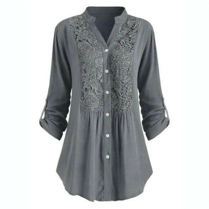Lace - Detail Long Blouse