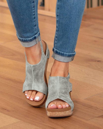 Madeline - Vegan Wedge Sandals