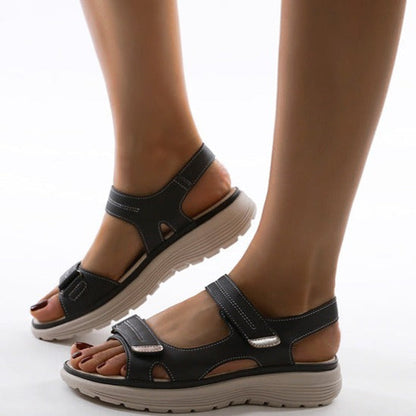 Sandales à plateforme velcro Zara