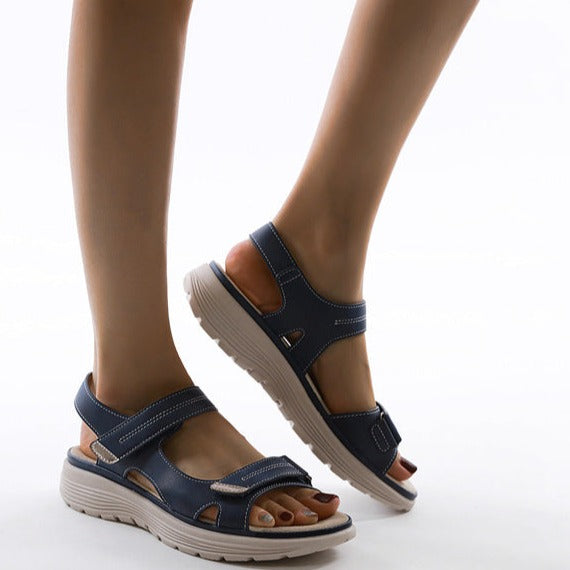 Sandales à plateforme velcro Zara
