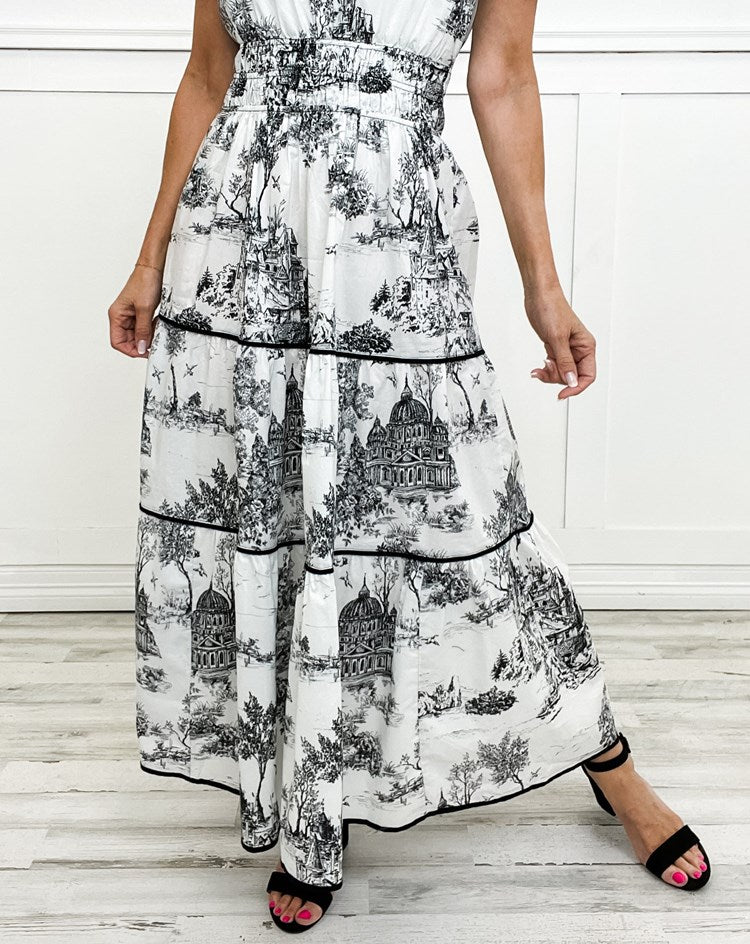 Nova - Toile Print Maxi Dress