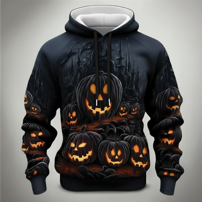 Luke - Sweat à capuche citrouille d'Halloween