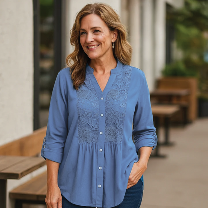 Lace - Detail Long Blouse