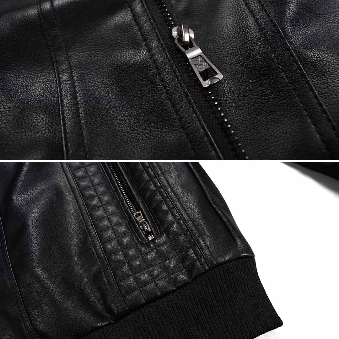 Parker - Veste à capuche en cuir végétalien