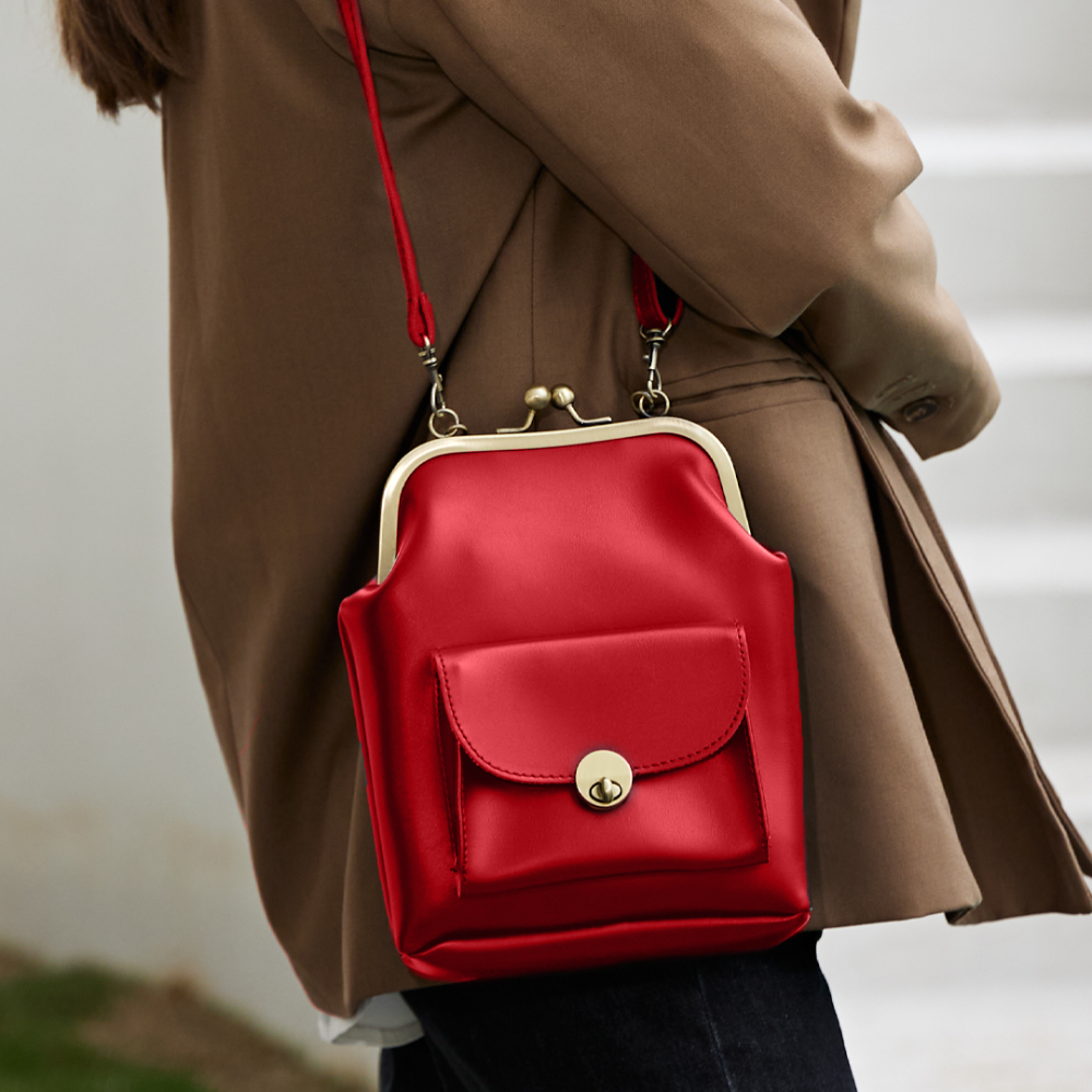 Sac à main structuré Diana en cuir végétalien