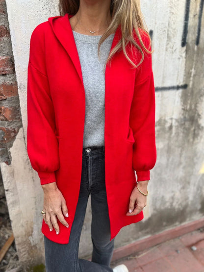 Sarah - Hooded Knit Cardigan