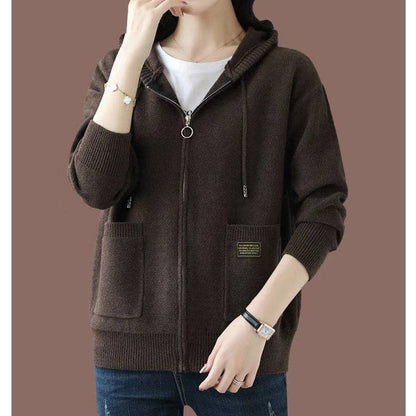 Aria - Sweat à capuche zippé en laine