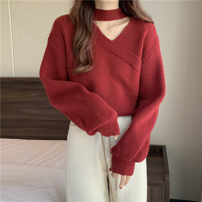 Paisley - V-Neck Knit Sweater