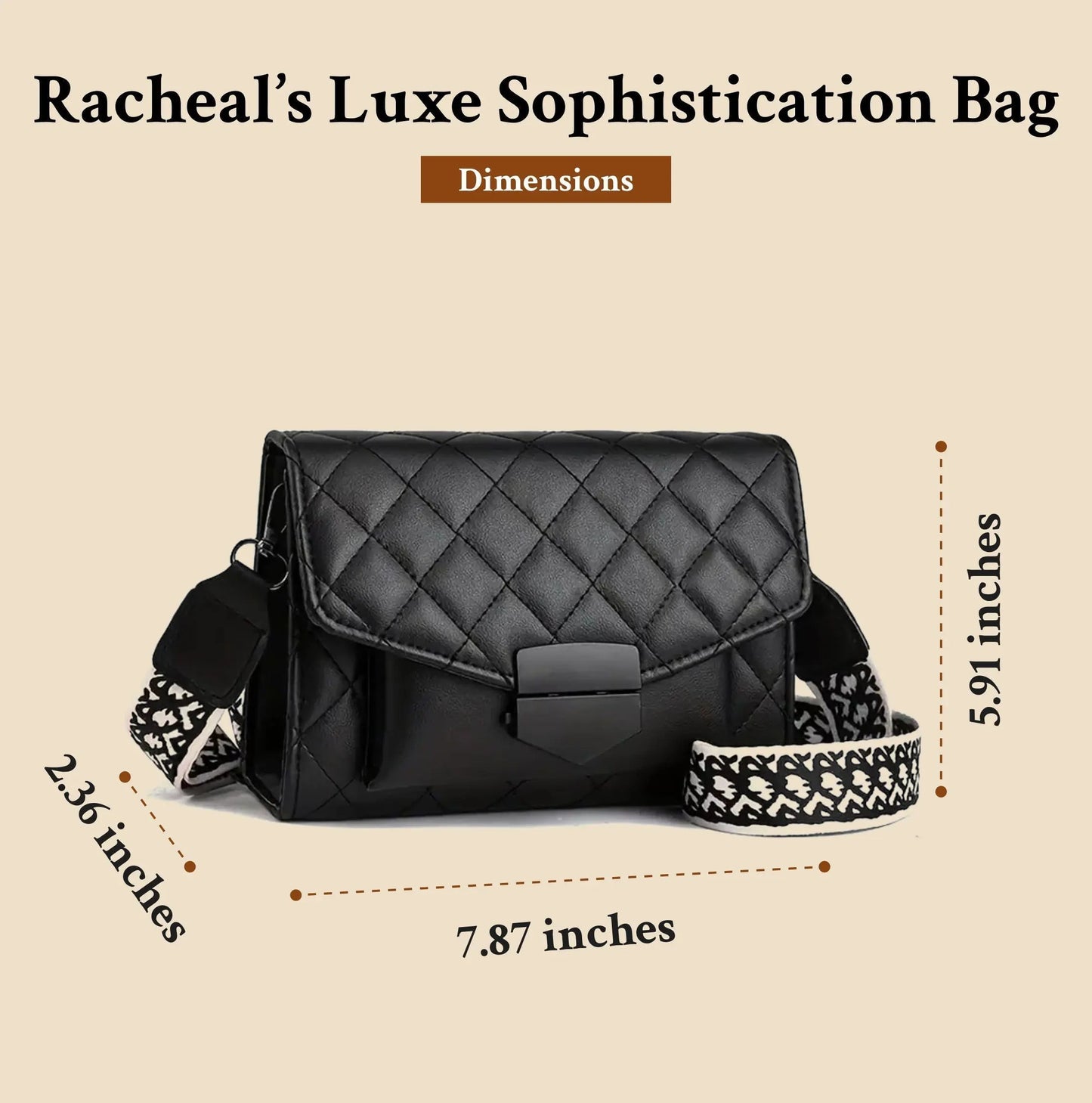 Kathryn - Vegan Leather Quilted Crossbody Bag