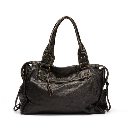 Claire - Vegan Leather Structured Shoulder Handbag