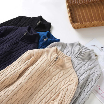 Pull Henry à demi-zip