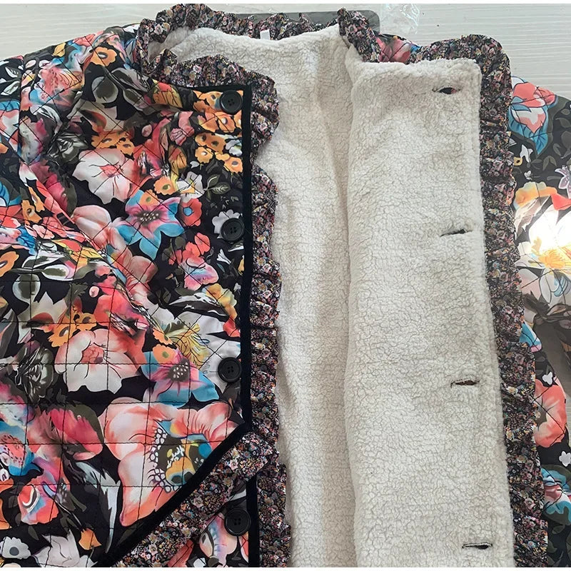 Harper - Manteau matelassé à fleurs
