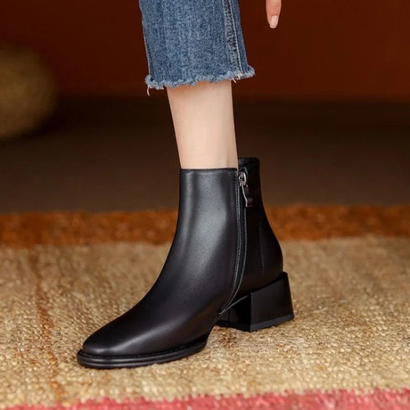 Bottines à talon épais Sophia