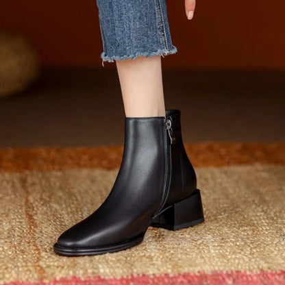 Bottines à talon épais Sophia
