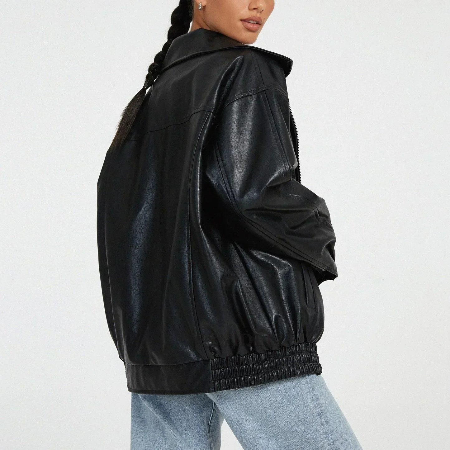 Carol - Veste en cuir oversize