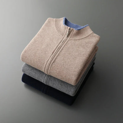 Pull Kayden en laine à fermeture éclair