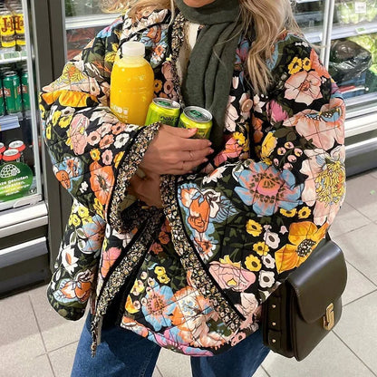 Harper - Manteau matelassé à fleurs