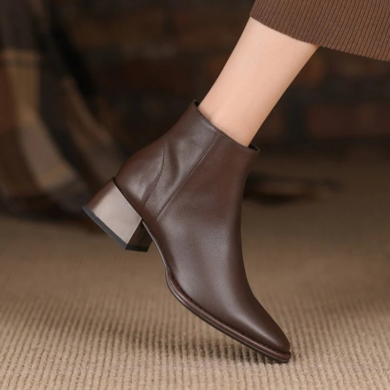 Bottines à talon épais Sophia