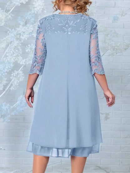 Robe de banquet brodée Theresa – Grandes tailles