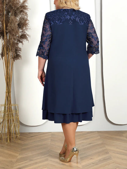 Robe de banquet brodée Theresa – Grandes tailles