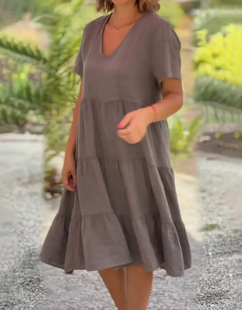 Julie - Tiered V-Neck Dress