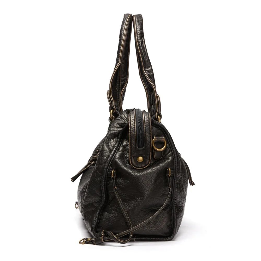 Claire - Vegan Leather Structured Shoulder Handbag