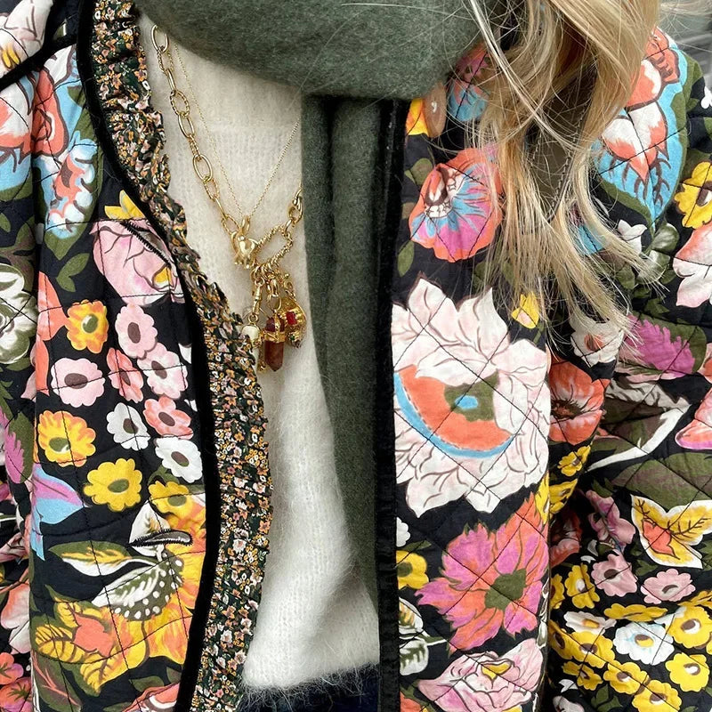 Harper - Manteau matelassé à fleurs