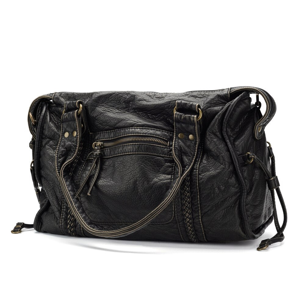 Claire - Vegan Leather Structured Shoulder Handbag