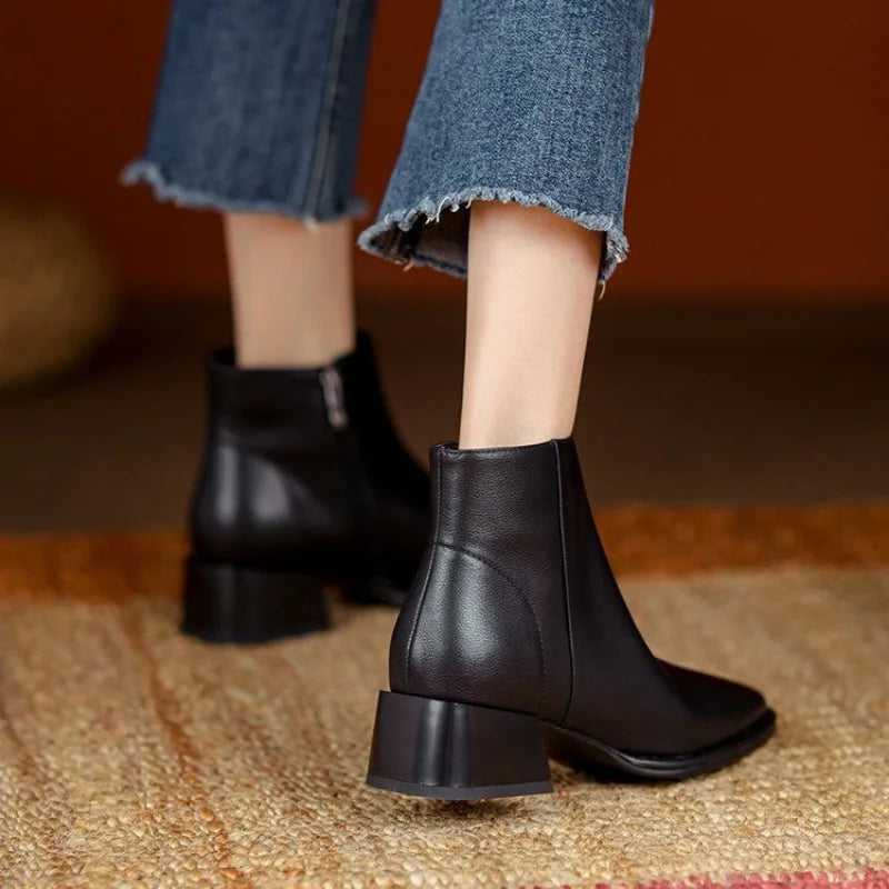 Bottines à talon épais Sophia