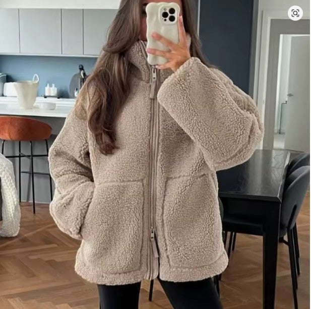Marilyn - Zip Sherpa Jacket