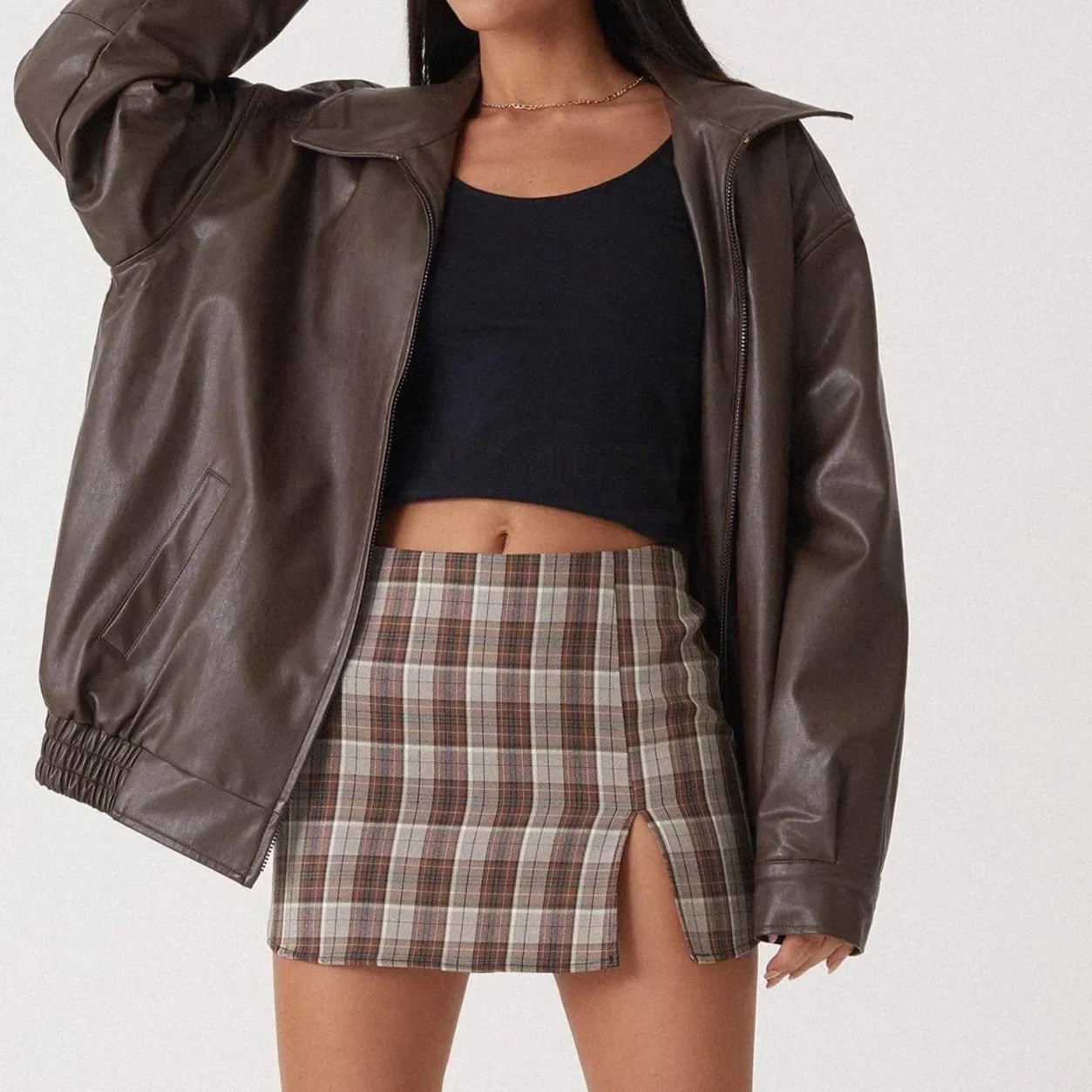 Carol - Veste en cuir oversize