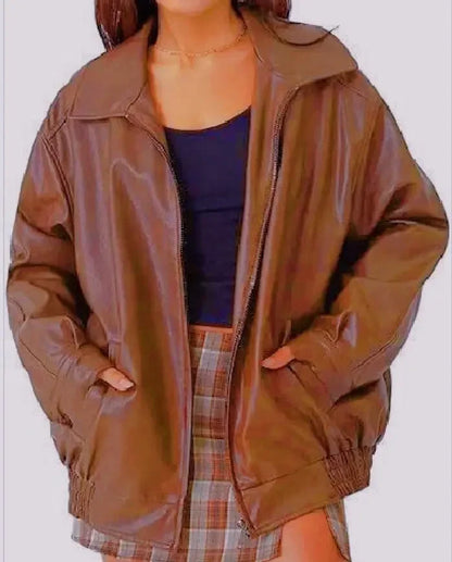 Carol - Veste en cuir oversize