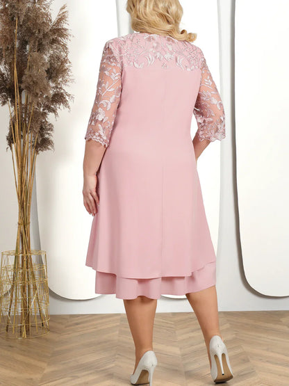 Robe de banquet brodée Theresa – Grandes tailles