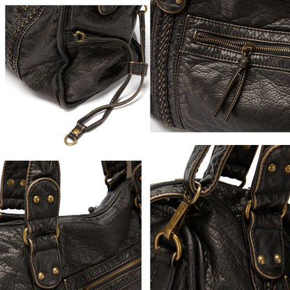 Claire - Vegan Leather Structured Shoulder Handbag