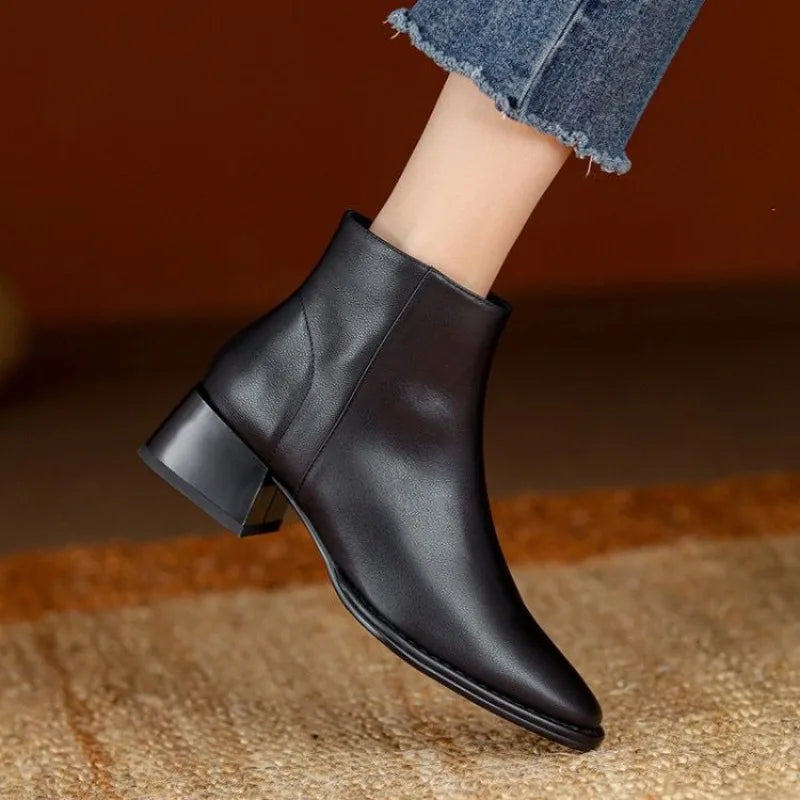 Bottines à talon épais Sophia