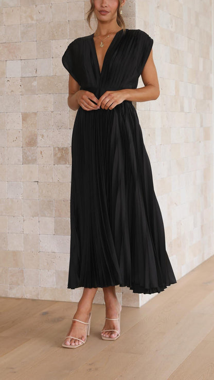 Stella - Pleated Maxi Dress