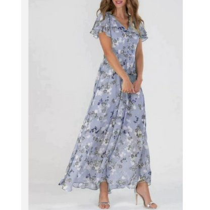 Ann - Flutter Sleeve Maxi Dress