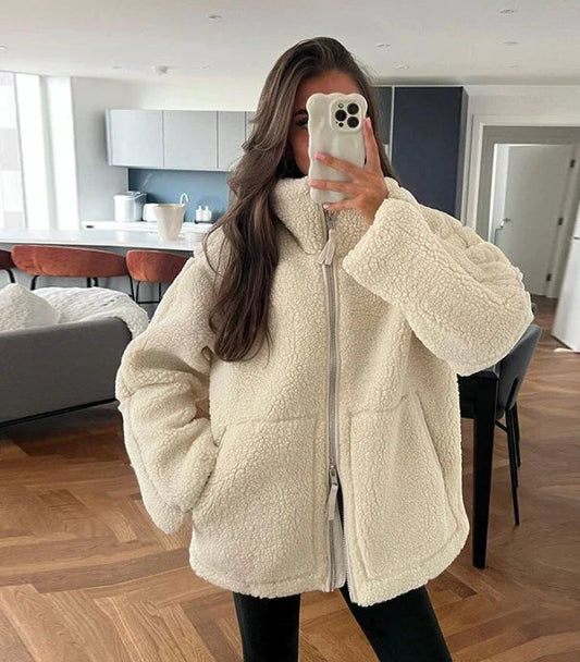 Marilyn - Veste Sherpa zippée