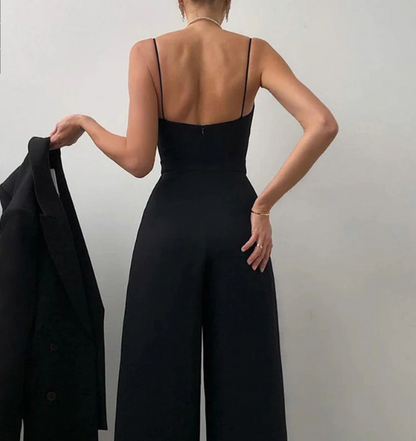 Livia - Combinaison pantalon à bretelles et jambes larges