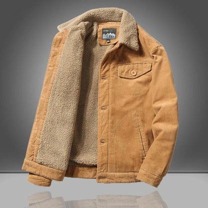 Declan - Veste en velours côtelé sherpa