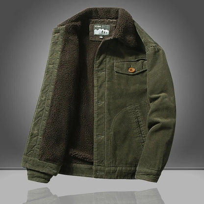 Declan - Veste en velours côtelé sherpa