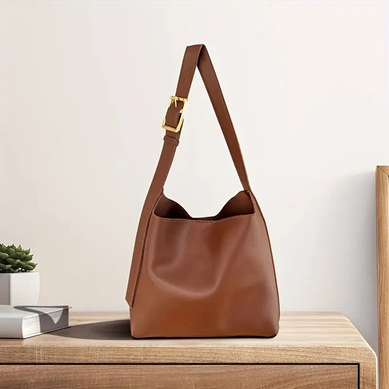 Aria - Sac bandoulière minimaliste en cuir végan