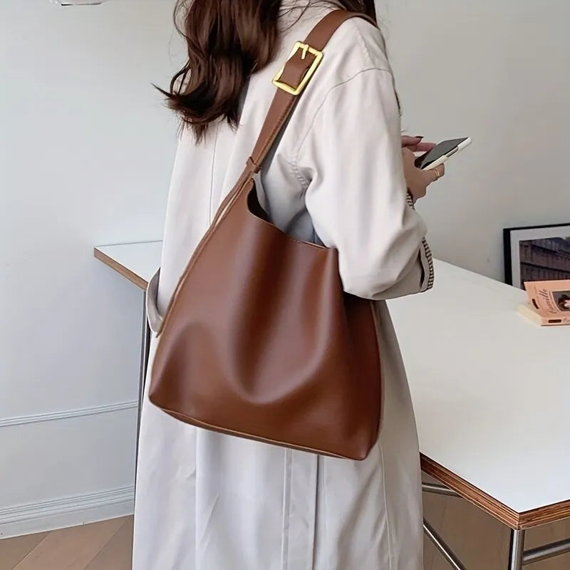 Aria - Sac bandoulière minimaliste en cuir végan