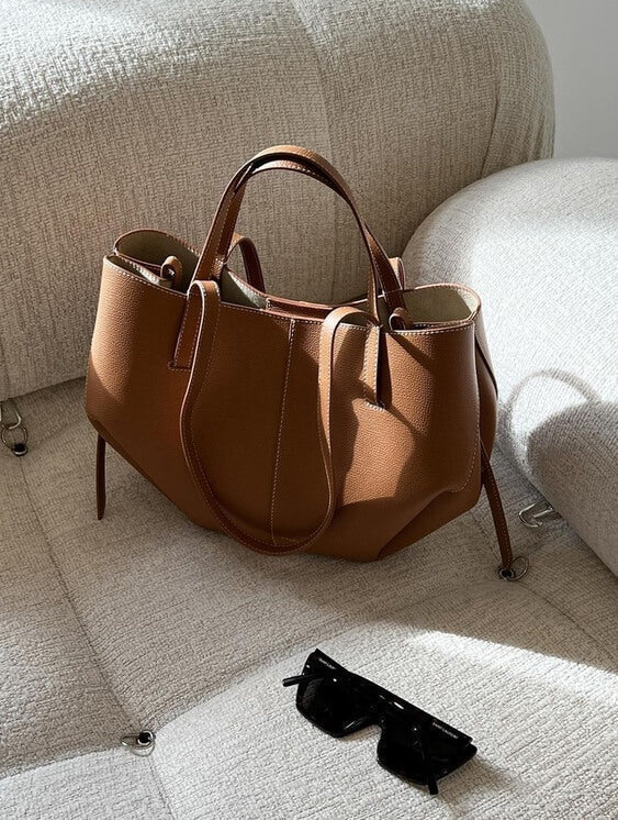 Caroline - Cabas structuré oversize en cuir