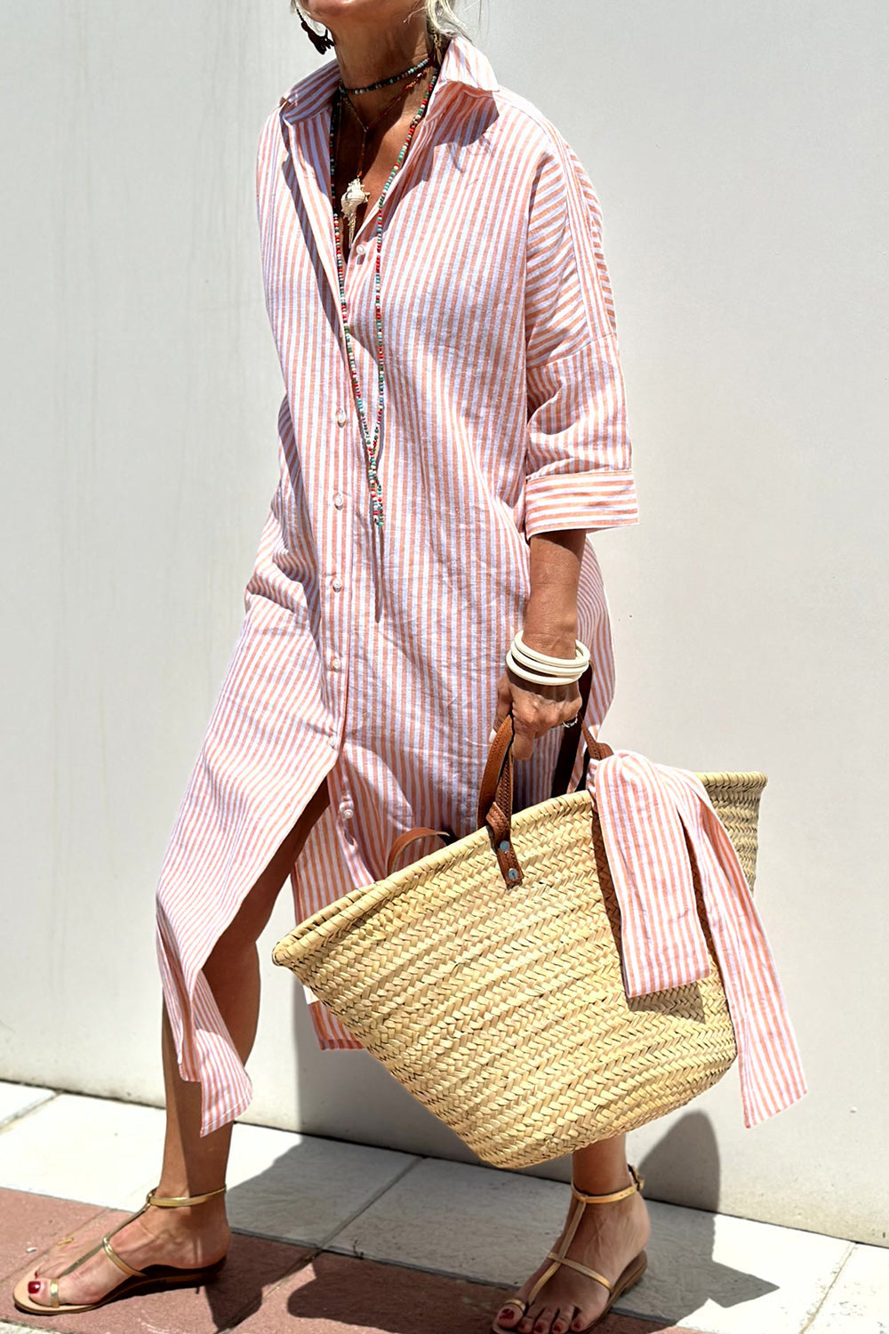 Faith - Striped Shirt Dress