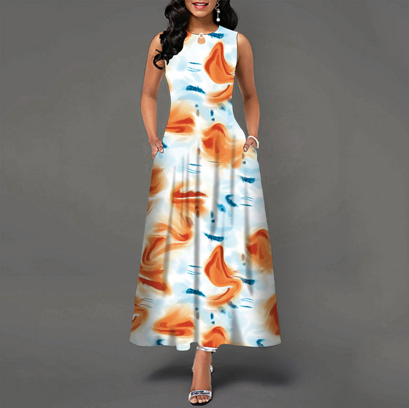 Women's Sleeveless Printed Tank Dress