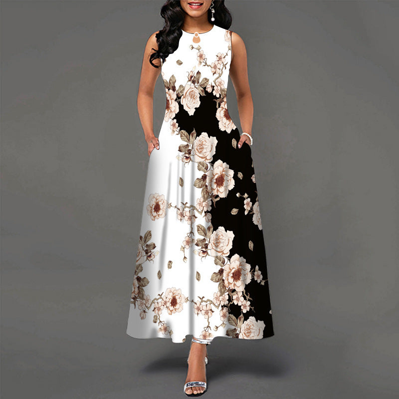 Women's Sleeveless Printed Tank Dress