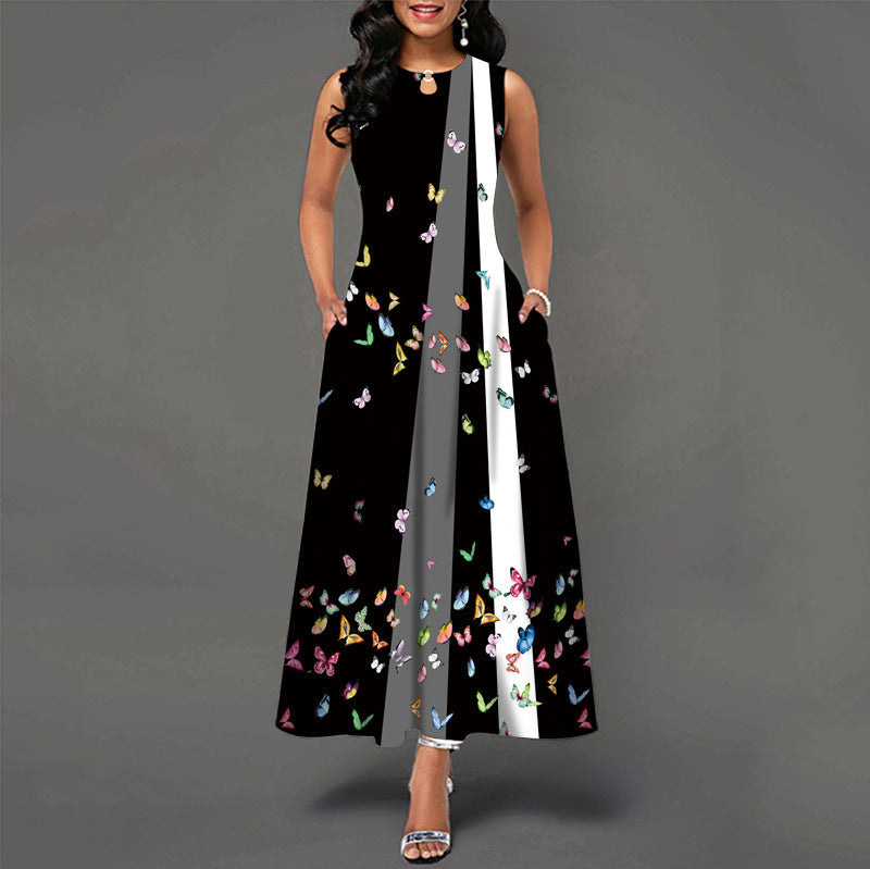 Women's Sleeveless Printed Tank Dress